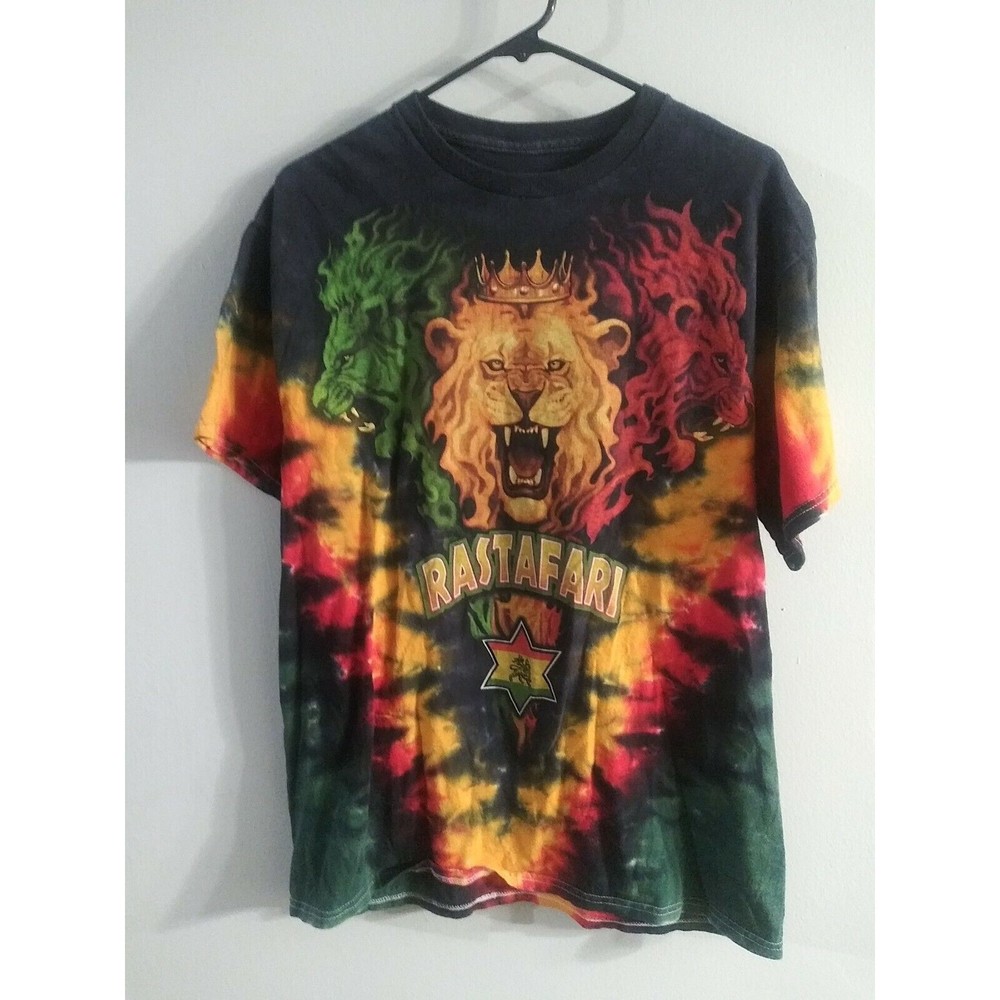 Rastafari Liquid Blue shirt Rare!! Travis Scott 2014 SZ Large Tie Dye Jamaican T